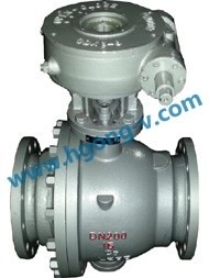 API/DIN cast steel  trunnion flange ball valve